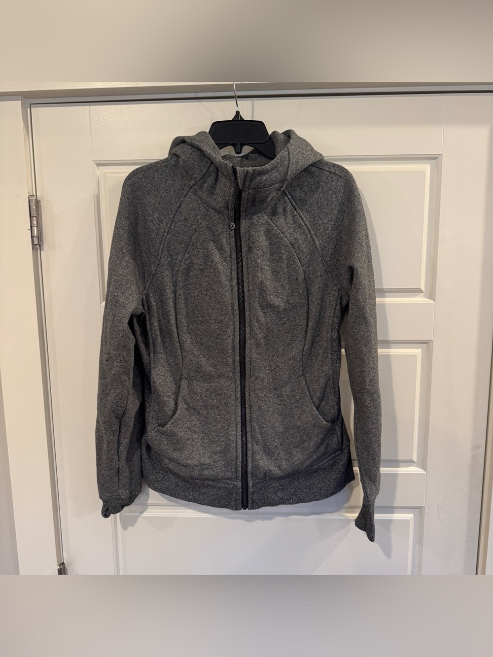 Lululemon‎ Athletica Scuba Full-Zip Hoodie Jacket Grey Women's Size 10